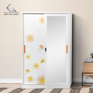 Armoire Métallique de Chambre en Gros, Meuble de Rangement pour Vêtements en Acier, <span class=keywords><strong>Almirah</strong></span> Coulissante, Fabriqué en Chine - Product Image 1