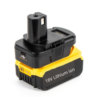 Adaptateur de batterie avec port USB pour DeWal, compatible avec les outils de perçage sans fil à batterie lithium-ion 18V Ryo-bi DM18RL