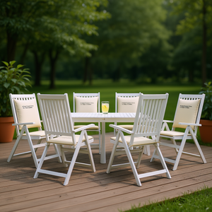 Cojines para Sillas de Exterior Color Crema, 15.7x15.7x1.2 Pulgadas, Tela Oxford Resistente al Agua, Extraíbles y Lavables, Cojines Cuadrados - Product Image 2