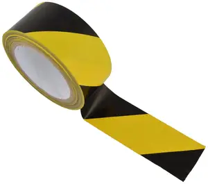 50 мм * 30 м черно-желтая аварийная полоса, лента для маркировки пола, безопасная рулонная предупреждающая лента из ПВХ