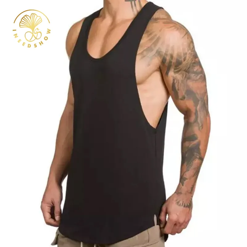 Großhandel Custom Sports Muscle Fit Plain Gym Laufen Fitness Herren Tank Top