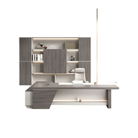 Ensemble de bureau et chaise de direction haut de gamme, mobilier en bois moderne et simple pour bureau de directeur ou de PDG féminine