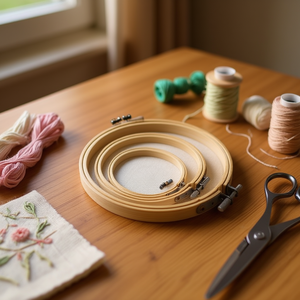 ILAN Bamboo <b>Embroidery</b> <b>Frame</b> 26Cm Set 6Pcs For Cross Stitch Craft - Product Image 1