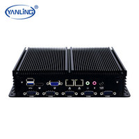 Mini PC économique J1900 Quad Core 6COM RS485 double Gigabit LAN DDR3L MSATA HD DP client léger pour ordinateur embarqué d'entrepôt