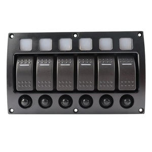 Light 6 Gang Switch Marine Boat Rocker Caravan Switch Panel para coche barco Rv Truck Bus Yacht - Product Image 1