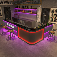 Comptoir de bar moderne d'angle pour pub, restaurant, café, salle de billard