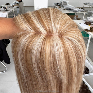 Prótesis Capilar de Cabello Humano Natural Marrón Oscuro, Súper Plana, con Base Mono Ondulada, para Mujer, Kosher - Product Image 4