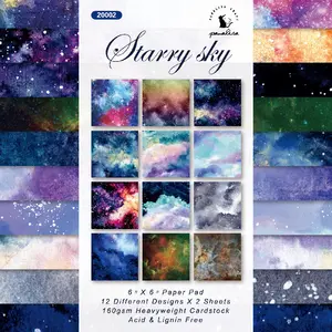 24 sheets all collections vintage DIY photo scrapbook journal dairy material background 6 inch single-sided scrapbook paper pack