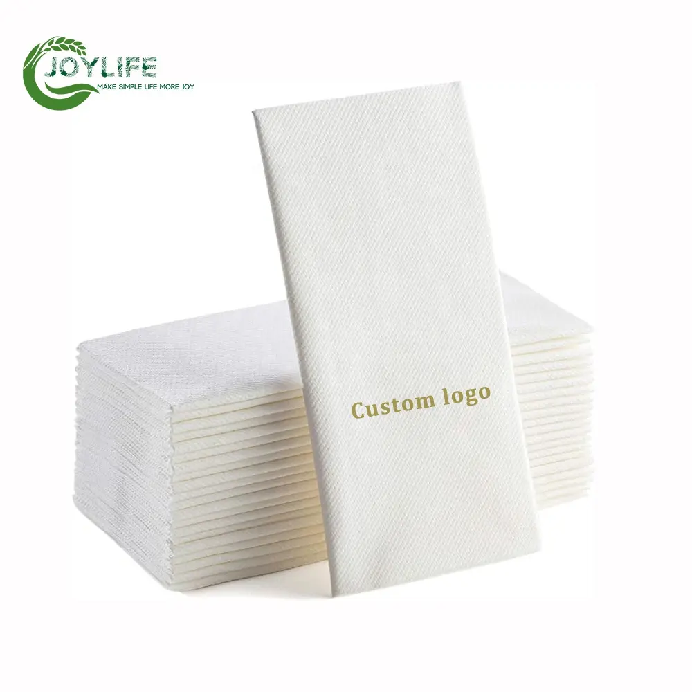 Vendita calda Custom Design usa e getta carta da pranzo bianca tovagliolo di tessuto stampato a buon mercato