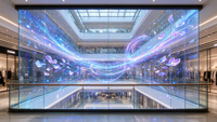 Écran LED personnalisé P6.25, panneau transparent pour affichage en vitrine de salle d'exposition, affichage publicitaire sur verre
