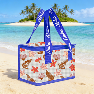 Bolsa Térmica Infantil Personalizada con Diseño <span class=keywords><strong>de</strong></span> Flores Tropicales Aloha, <span class=keywords><strong>de</strong></span> Alta Calidad, Portátil, para Llevar Comida, Impresión Bajo Demanda - Product Image 3