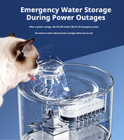 Fontaine à eau transparente pour animaux de compagnie d'intérieur, chien, chat, circulation automatique, capteur USB, silencieuse, accessoires détachables, produits et fournitures