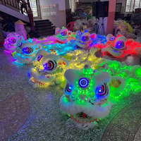 Costume de danse du lion chinois LED, danse du lion folklorique, danse du lion traditionnelle chinoise
