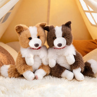 Sac à dos en peluche chien Border Collie dessin animé, vente en gros d'usine, jouet en peluche, vente chaude, logo personnalisé, cadeau pour enfants