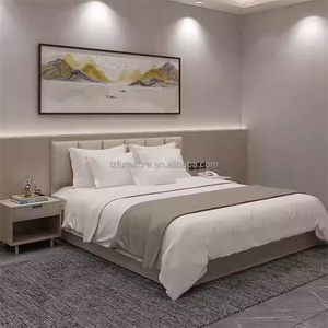 China Factory Direct Custom Low Cost 3 Star Hotel Bedroom Furniture <b>Sets</b> With Bed Frame Nightstands Wardrobe TV Cabinet And <b>Desk</b> - Product Image 4