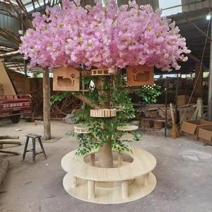 Tiragraffi per Gatti con Nido Integrato, Gioco per Gatti in Legno Massello Fatto a Mano, Design Minimalista Rialzato e Stabilizzato - Product Image 3