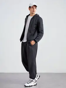 Wholesale Sweatpants And Zip Up Hoodie Set Men Custom Logo Joggers Pants 2 Piece Pants Set For Men Sweatsuit Set Tracksuit