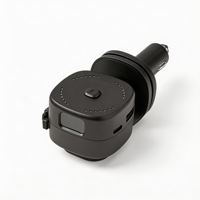 Câbles Type-C KC-126 80CM 360 °   Chargeur de voiture avec lumière ambiante RVB colorée, adaptateur de charge USB/PD, affichage numérique de la tension