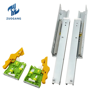 Nhà Máy Tùy Chỉnh Undermount Thủy Lực Đường Sắt Ngăn Kéo Mềm Đóng Nhiệm Vụ Nặng Nề Trượt Ngăn Kéo 3 Gấp Đường Sắt Trượt - Product Image 2