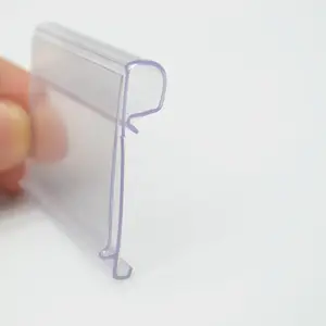 41mm height supermarket shelf plastic label holder hook hanging metal