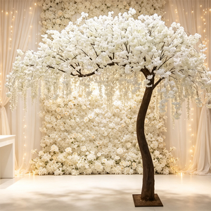 Arbre artificiel de cerisier rose clair, <span class=keywords><strong>1</strong></span> pièce minimum, grand arbre de sakura pour décor de scène de mariage, toile de fond de fête, cabine photo - Product Image 4