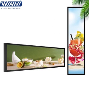 16.4/16.8/19.1/24/28/29/43 Inch Shelf Digital Signage Ultra Wide Stretched Bar <strong>LCD</strong> <strong>Display</strong> Android Capacitive Touch Screen - Product Image 2