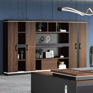 Hiện đại sang trọng bằng gỗ Bàn văn phòng E1 MFC bảng Thiết kế CEO Ông Chủ công nghệ cao điều hành CEO Bàn đồ nội thất văn phòng - Product Image 5