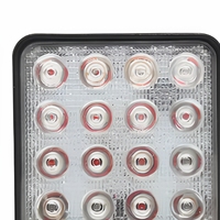 Phare LED carré 24V 48 LED, lampe de travail, dissipateur thermique en aluminium, ventilateur de refroidissement, étanche pour camion, bus, SUV