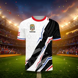 Camiseta de Fútbol de Puerto Rico con Nombre y Número Personalizados, Diseño de la Bandera Nacional - Product Image 3