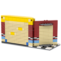 Peluches FNAF Stage, figurines Freddy Foxy, ensembles de blocs de construction, kits de bricolage, briques MOC, jouets pour enfants, Mould King MOC1423