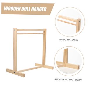 Piccola appendiabiti in legno, Mini casa da te, ripiani da parete, armadio, bambola giocattolo, che organizza abiti - Product Image 2