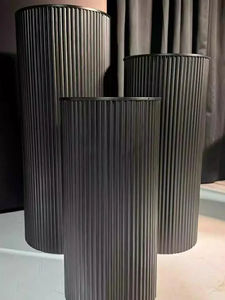 Piedistallo a Colonna Cilindrica in Metallo Supporto per Buffet Espositore da Ricevimento Nuziale per Torte Fiori Cibo Frutta - Product Image 5