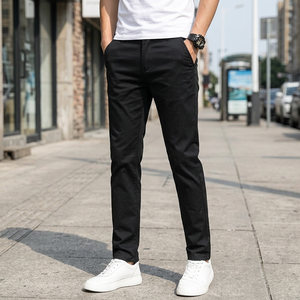 Jean droit décontracté pour homme, coupe ajustée, en denim délavé brodé, coton/élasthanne, style streetwear ODM, taille mi-haute, coloré - Product Image 3