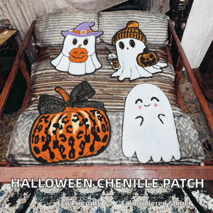 Parches Bordados de Chenilla Personalizados de Halloween en Tela de Lentejuelas para Sudadera con Capucha, Chaqueta, Mochila y Ropa - Product Image 2