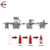 Ligne de production HZPK de machines automatiques de remplissage, de bouchage et d'étiquetage de liquides et de pâtes pour crèmes cosmétiques, boissons, bouteilles en verre et en plastique