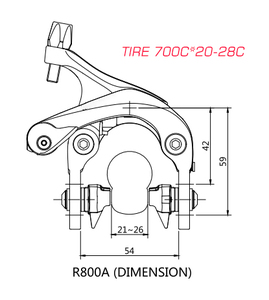 Racefiets Remklauw Lichtgewicht Aluminium Rem Vast Tandwiel Kaliber Weg Fiets Remklauw - Product Image 5