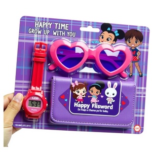 New Princess Kids LED Wallet Glasses Birthday Gift Set Boys Girls <b>Digital</b> <b>Clock</b> Cartoon Watch for Children - Product Image 6