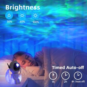 New <b>Astronaut</b> Starry Sky <b>Lamp</b> <b>Astronaut</b> Crescent Moon Night <b>Lamp</b> Nebula Projection Remote Control Home Decoration Gift - Product Image 3