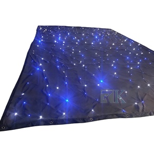ฉากหลังเวทีพร้อมไฟ LED รูปดาวแบบสมาร์ทและม่านไฟแบบท่อ - Product Image 1