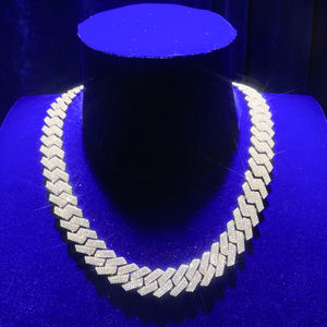 Hip Hop Bling Big 20mm Iced Out vergoldete Zinken 5a Zirkon Diamant 3 Reihen kubanische Glieder kette Halsketten für Männer - Product Image 4