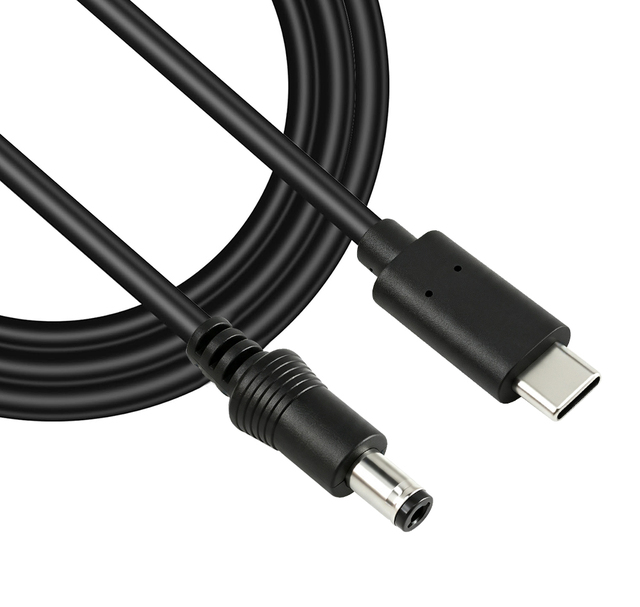 USB-C to DC Adapter Cable Connector Tips Type-C PD Trigger Power Cable Output Adjustable Voltage 5V 9V 12V 15V 20V Fast Charging