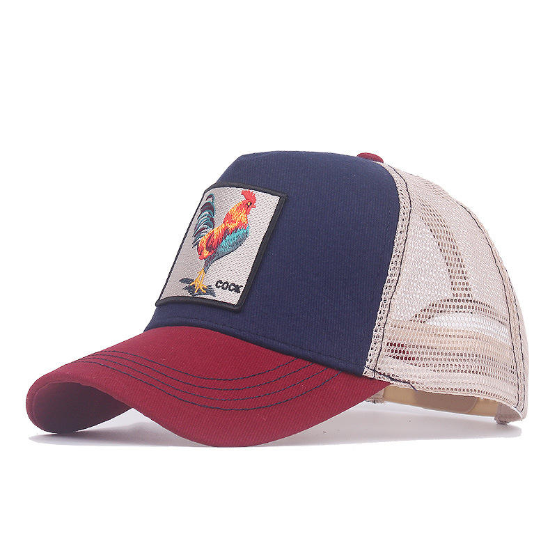 Techo azul Bq236-navy y aleros rojos-pollo