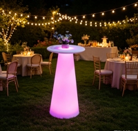Table de bar lumineuse LED multicolore télécommandée, design moderne, étanche, pour hôtel, bar, extérieur