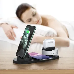 Estación de Carga Inalámbrica Todo en Uno, Carga Rápida de 15W para Samsung, para <span class=keywords><strong>iPhone</strong></span>, Reloj Inteligente, Soporte de Carga Inalámbrica para <span class=keywords><strong>Auriculares</strong></span> - Product Image 6
