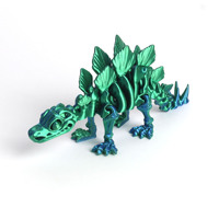 2025 nouveau PLA 3D imprimé fleur Jurassic Century Stegosaurus Rex dinosaure squelette jouet modèle créatif décoration de la maison 6-12 ans