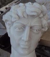 Statue de buste de David en marbre blanc de sculptures de buste en marbre célèbres