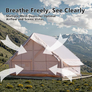 <span class=keywords><strong>Tente</strong></span> gonflable portable de luxe beige écologique 6.3, imperméable, pour camping extérieur, résistante à la pluie, quatre saisons, installation rapide, PVC - Product Image 3
