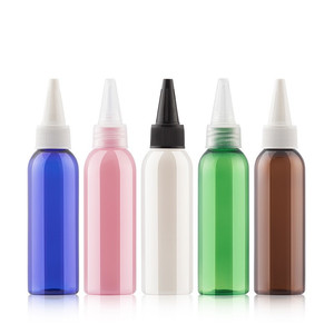 100ml 200ml 6 oz 8oz màu xanh trắng màu xanh lá cây màu đen màu hồng hổ phách Pet nhựa dễ dàng bóp chai Lotion với Twist Top mũ cho tóc dầu - Product Image 6