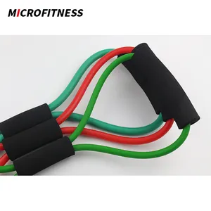 Latex Resistance Band Set Fitness Band 8 Shape Latex Tube Exerciser Resistance Band Set Danyang Zhenxing Latex Products Co. Latex Bladder Double Tubes