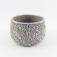 Pot rond en ciment pour décoration de jardin bon marché pour vivre avec des plantes jardinière pour plantes d'intérieur artisanat fait à la main pour le jardin